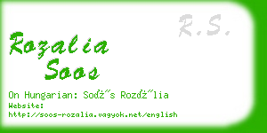 rozalia soos business card